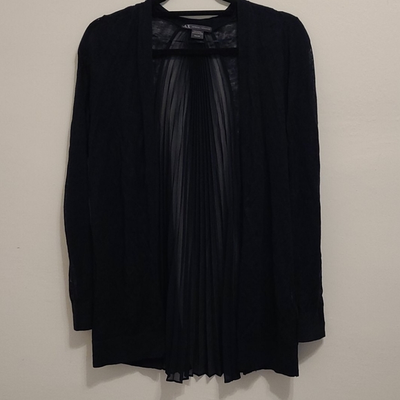 Pleated sheer back black cardigan Armani Exchange - Picture 2 of 4
